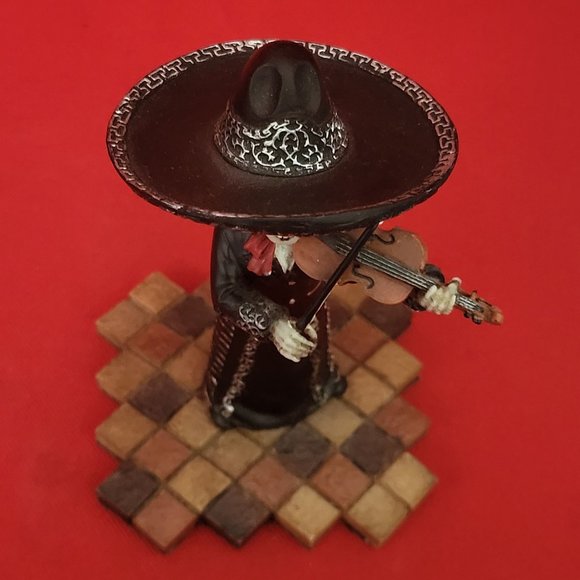 Summit Collection Day Of The Dead Wedding Band Mariachi Violin Player Skeleton S - Picture 4 of 13